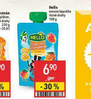 Globus Hello ovocná kapsička nabídka