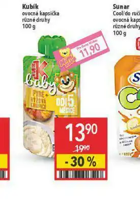 Globus Kubík ovocná kapsička nabídka