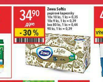 Globus Zewa softis papírové kapesníky nabídka