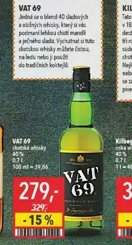 Globus Vat 69 skotská whisky nabídka