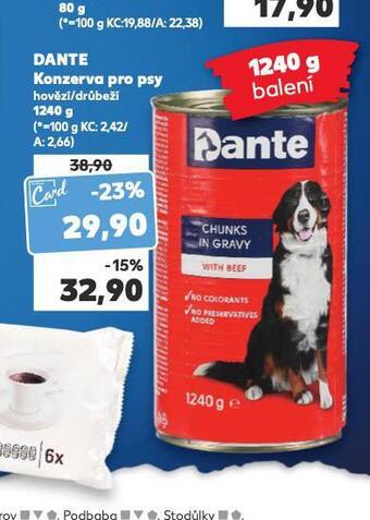 Kaufland Dante konzerva pro psy nabídka