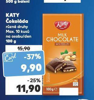 Kaufland Katy čokoláda nabídka