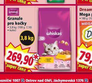 Norma Whiskas granule pro kočky nabídka