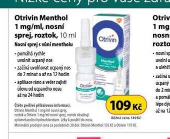Dr. Max Otrivin menthol nosní sprej nabídka