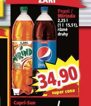 Norma Pepsi , mirinda nabídka