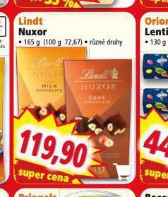 Norma Lindt nuxor nabídka