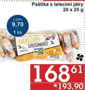 Jip Paštika s telecími játry, 20 x 25 g nabídka