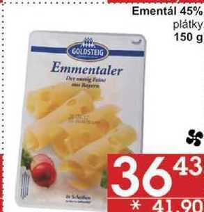 Jip Goldsteig ementál 45% plátky, 150 g nabídka