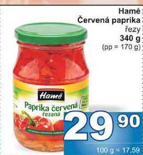 Jip Hamé červená paprika řezy 340 g nabídka