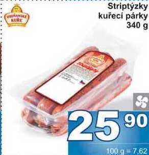 Jip Striptýzky kuřecí párky 340 g nabídka