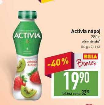 Billa Activia nápoj 280 g nabídka