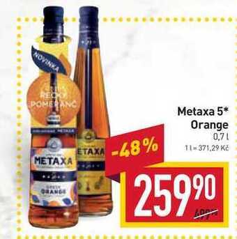 Billa Metaxa 5* orange 0,7l nabídka