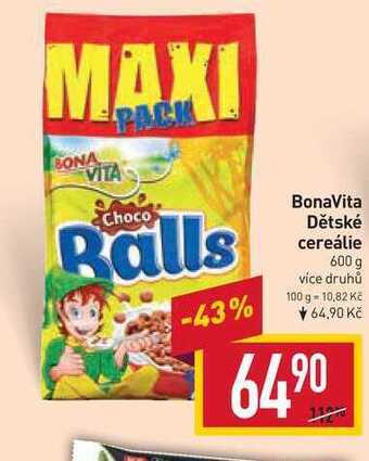 Billa Bonavita dětské cereálie 600 g nabídka