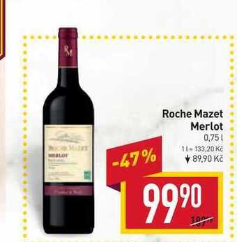 Billa Roche mazet merlot 0,75l nabídka
