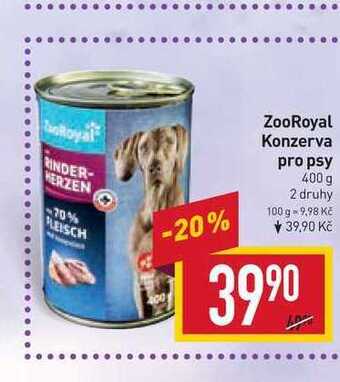Billa Zooroyal konzerva pro psy 400 g nabídka