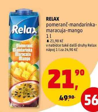 Penny Market Relax pomeranč-mandarinka-maracuja-mango, 1 l nabídka