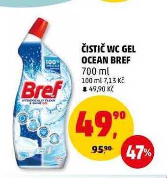Penny Market Čistič wc gel ocean bref, 700 ml nabídka