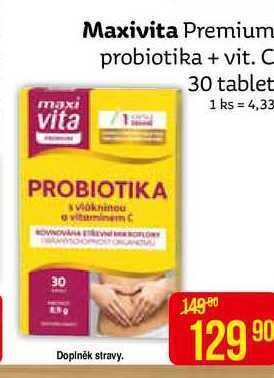 Teta Maxivita premium probiotika + vit. c 30 tablet nabídka