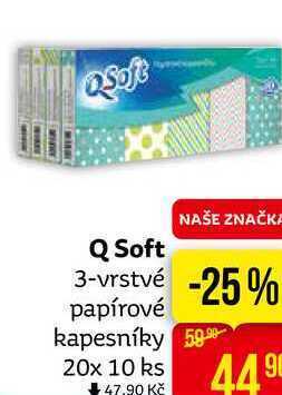Teta Q soft 3-vrstvé papírové kapesníky 20x 10 ks nabídka