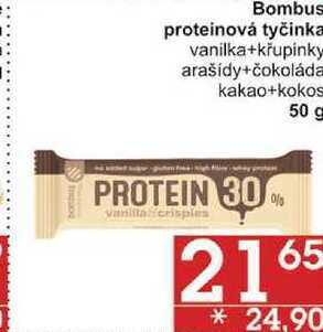 Bombus proteinová tyčinka vanilka+křupinky, 50 g
