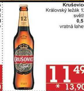 Jip Krušovice královský ležák 12 světlý, 0,5 l nabídka