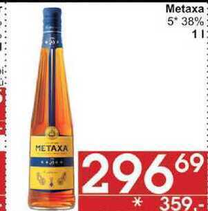 Jip Metaxa 5* 38%, 1 l nabídka