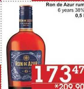Jip Ron de azur rum 6 years 38%, 0,5 l nabídka