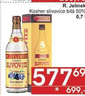 Jip R. jelínek kosher slivovice bílá 50%, 0,7 l nabídka