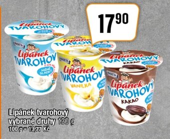 TEMPO Lipánek tvarohový vybrané druhy 130 g nabídka