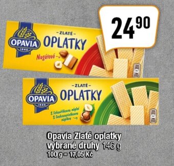 TEMPO Opavia Zlaté oplatky vybrané druhy 146 g nabídka