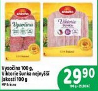 Brněnka Vysočina 100 g. Viktorie šunka nejvyšší jakosti 100 g nabídka