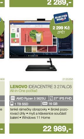 Electro World All-in-one počítač lenovo nabídka