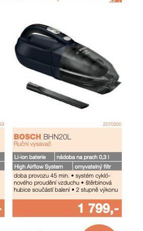 Electro World Ruční vysavač bosch nabídka
