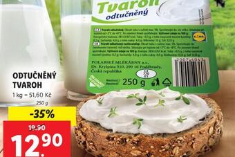 Lidl Odtučněný tvaroh nabídka