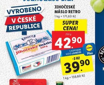 Lidl Jihočeské máslo retro nabídka
