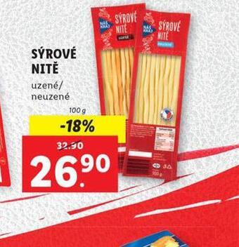 Lidl Sýrové nitě nabídka