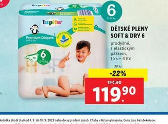 Lupilu dětské pleny soft & dry 6