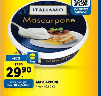Lidl Mascarpone nabídka