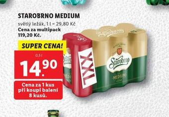 Lidl Pivo starobrno medium nabídka