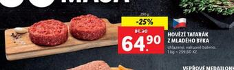 Lidl Hovězí tatarák z mladého býka nabídka
