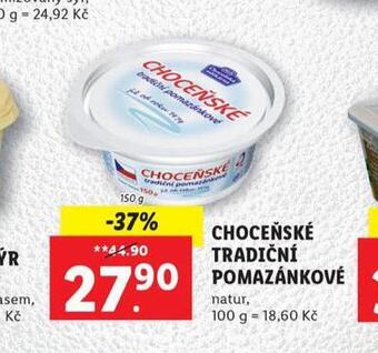 Lidl Choceňské tradiční pomazánkové nabídka