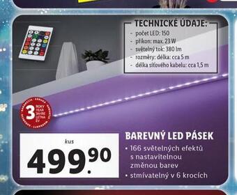 Lidl Barevný led pásek nabídka