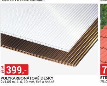 Baumax Polykarbonátové desky nabídka
