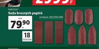 Lidl Sada brusných papírů nabídka