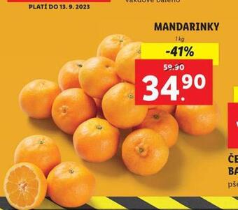 Lidl Mandarinky nabídka