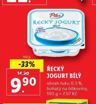 Lidl Řecký jogurt nabídka