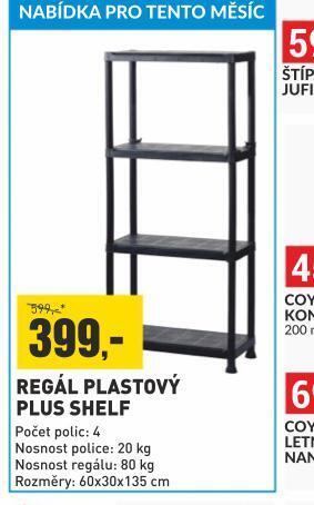 Baumax Regál plastový plus shelf nabídka