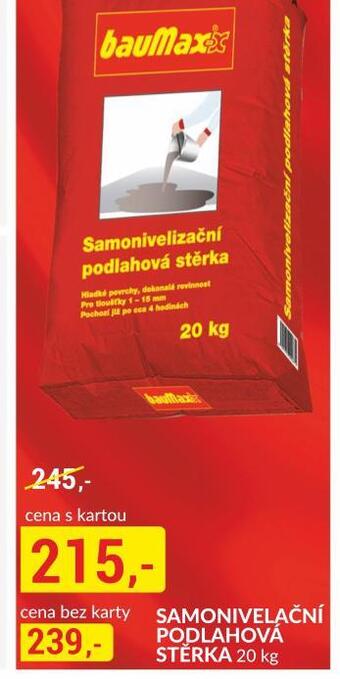 Baumax Samonivelační podlahová stěrka nabídka