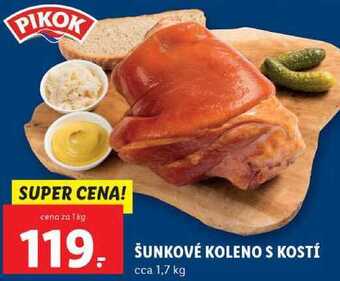 Lidl Šunkové koleno s kostí, cena za 1 kg nabídka