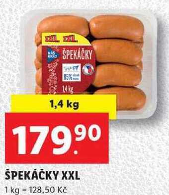 Lidl Špekáčky xxl, 1,4 kg nabídka